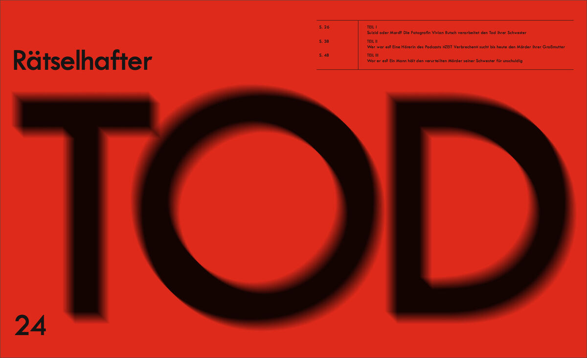 Cover des Magazins 'ZEIT VERBRECHEN 7/20' in Rot und Schwarz, mit dem Schriftzug 'Rätselhafter TOD' in großen Buchstaben.