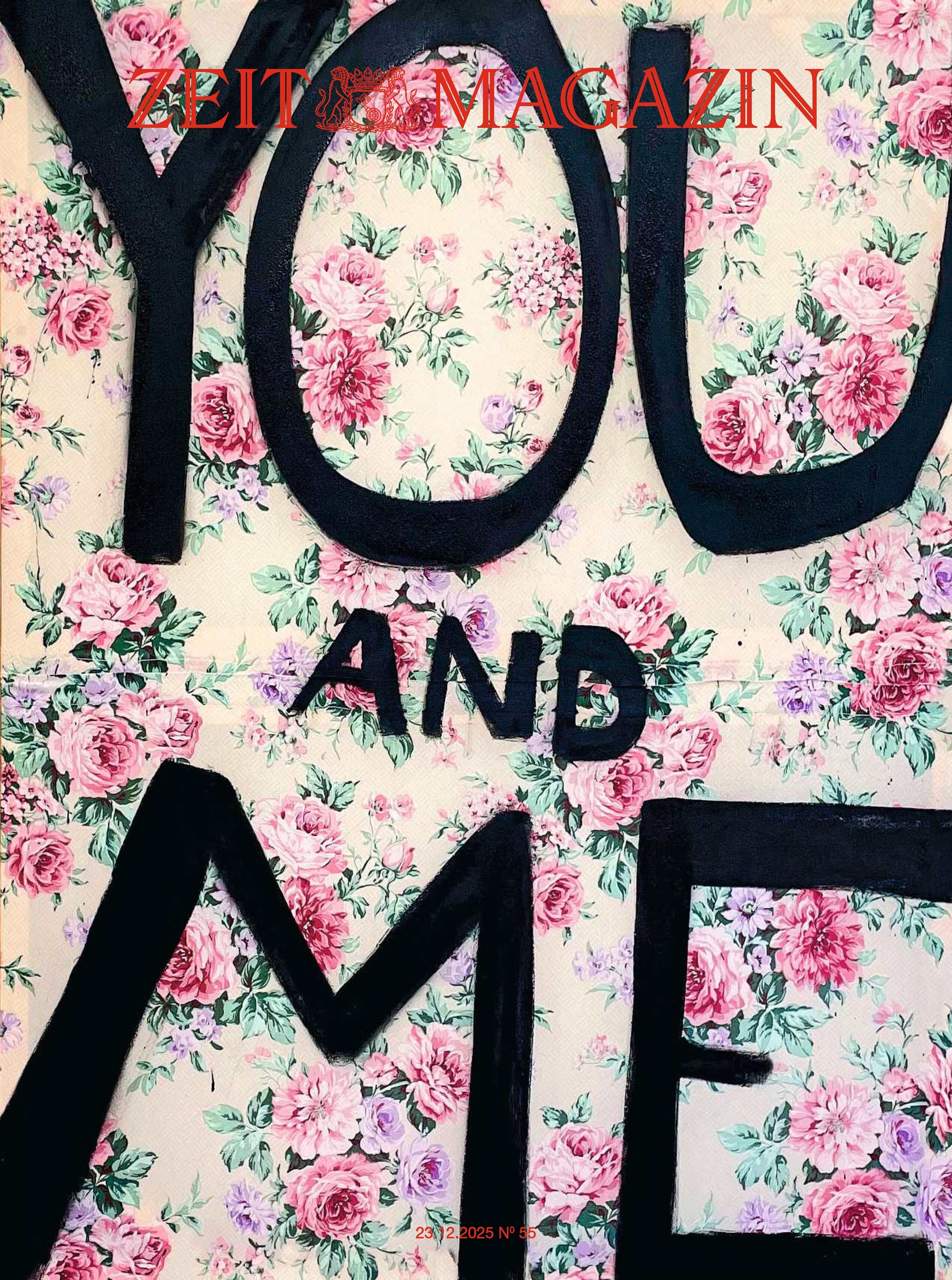 Das Titelblatt der Wochenzeitung DIE ZEIT 55/2025 ist deutlich zu sehen. Das Zeitungspapier wirkt hochwertig und matt, das Layout ist klar strukturiert. Oben ist das markante DIE ZEIT-Logo auf weißem Hintergrund, darunter verschiedene Artikelüberschriften in schwarzen und blauen Schriftzügen. Die gesamte Gestaltung vermittelt Seriosität und Aktualität.