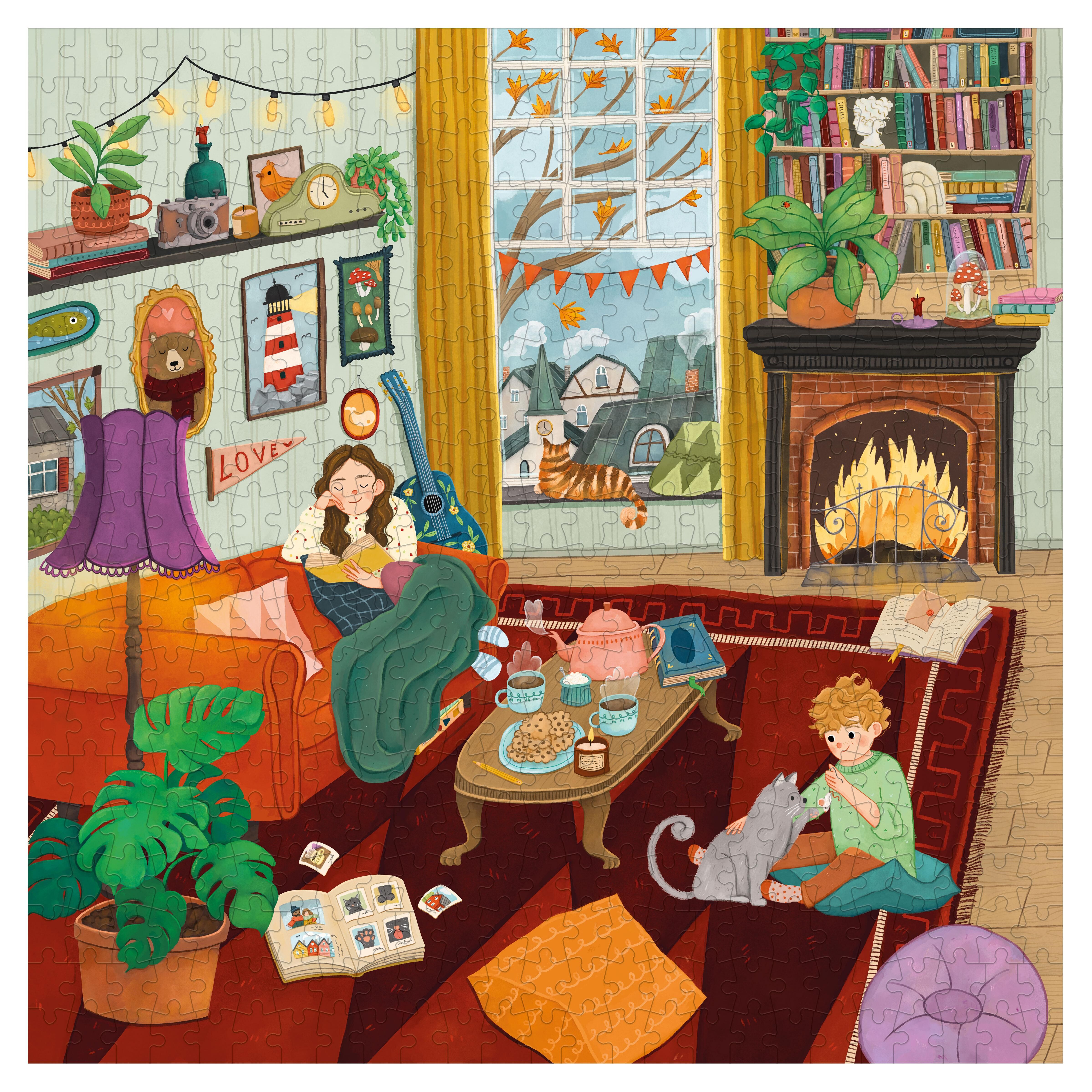Innenansicht zu My Family Puzzle - Cosy Reading - 500 Teile