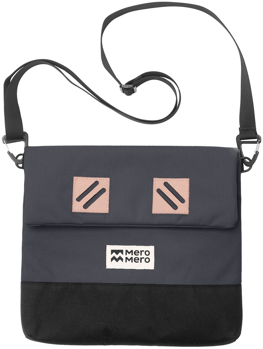 Eine moderne Umhängetasche der Marke Meije. Die Tasche ist hauptsächlich schwarz mit beigen Akzenten und hat einen verstellbaren Schulterriemen. Sie ist sowohl stilvoll als auch funktional, ideal für den täglichen Gebrauch.