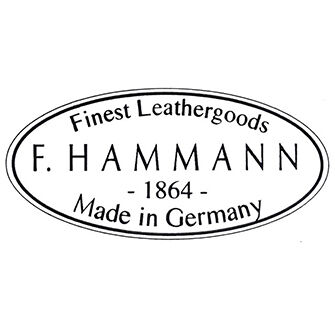 Logo von F. Hammann mit dem Text 'Finest Leathergoods', Gründungsjahr 1864, hergestellt in Deutschland