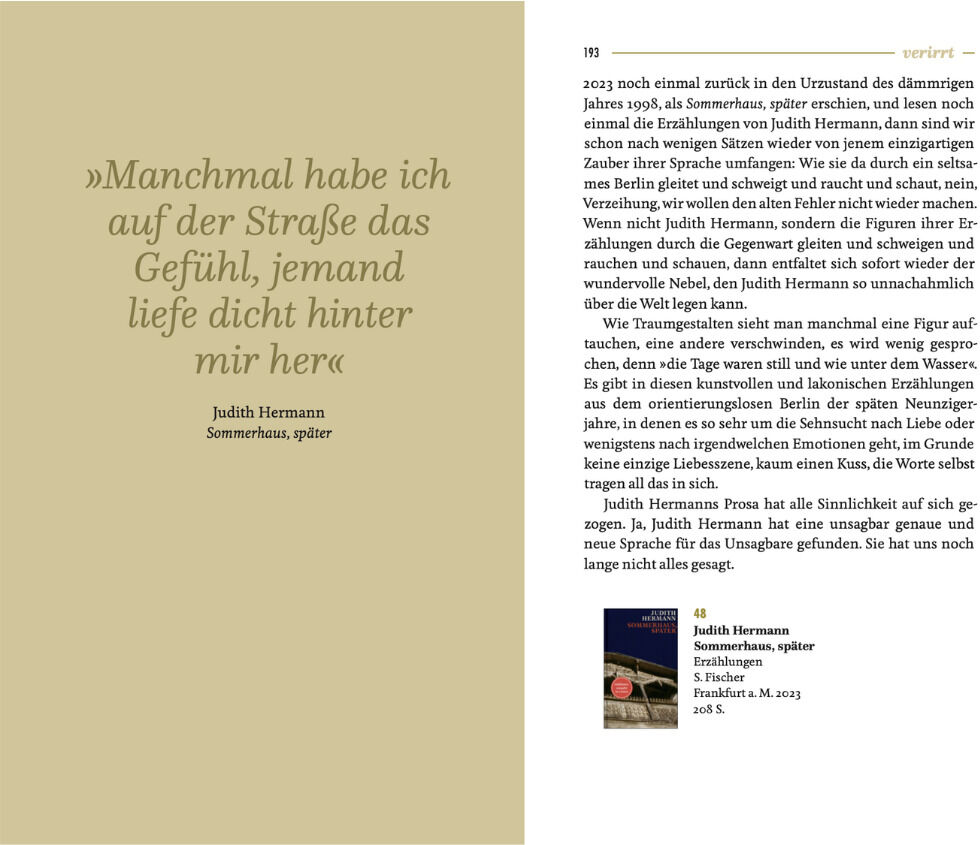 »100 Bücher, 100 Lebensgefährten« ist ein Paperback-Buch mit einer beige-farbenen Vorderseite und schwarzem Text. Auf der rechten Seite befindet sich ein Text mit einem Bild eines Buches. Geeignet für literaturbegeisterte Personen.