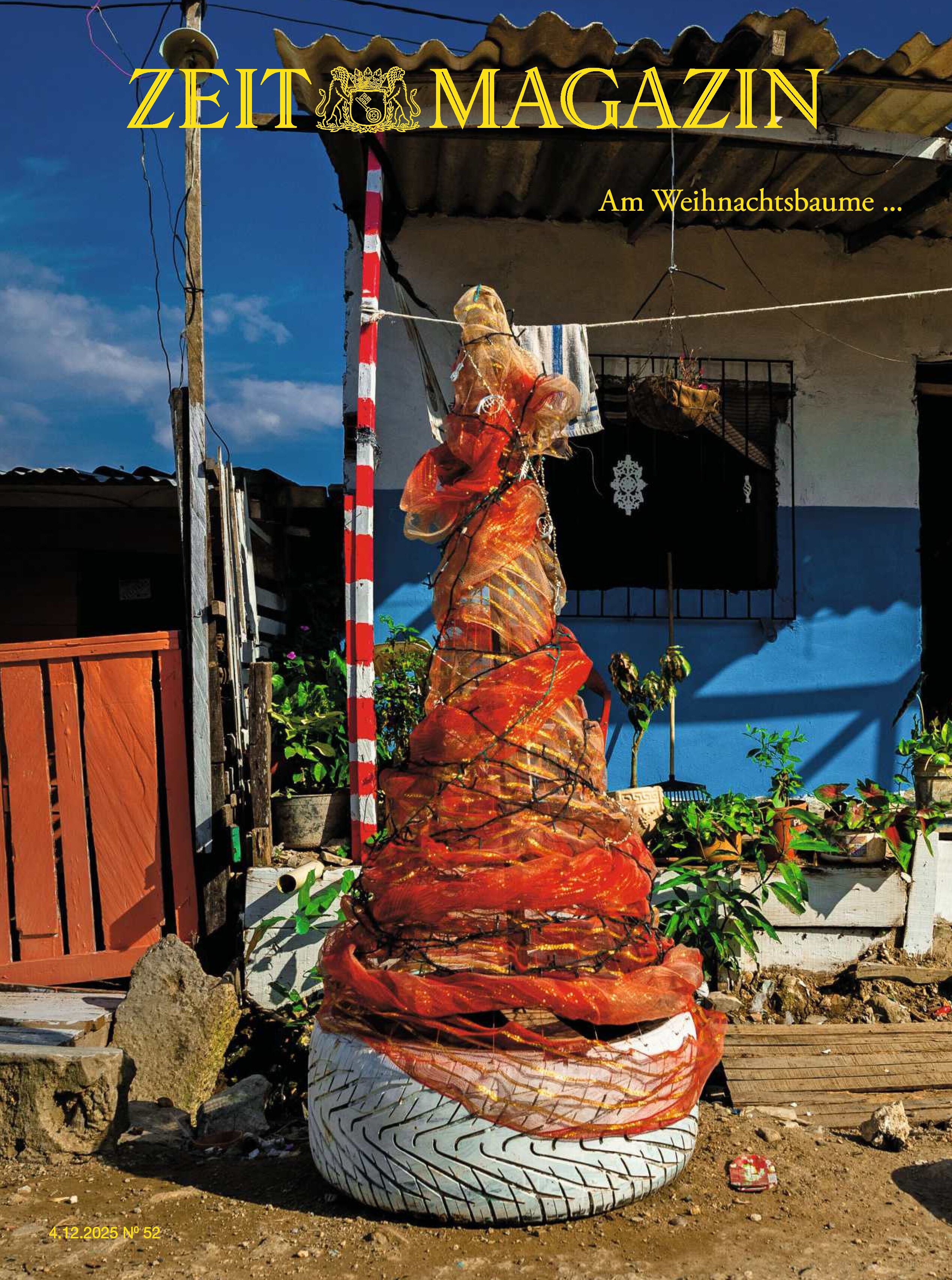 Auf dem Titelbild ist die aktuelle Ausgabe der Wochenzeitung DIE ZEIT 52/2025 des Zeitverlags Gerd Bucerius GmbH & Co. KG abgebildet. Das Zeitungslayout zeigt die markante, große Überschrift "DIE ZEIT" in schwarzer Serifenschrift auf weißem Grund sowie die typische, detaillierte Grafik im Kopfbereich. Unten sind Artikel-Ausschnitte zu erkennen.