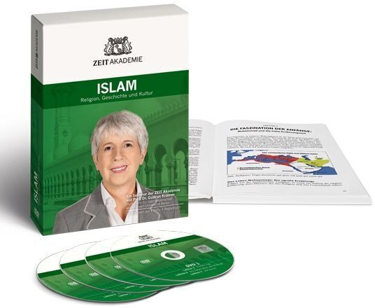 Seminarpaket »Islam«, einschließlich DVDs und Begleitheft mit Informationen über Religion, Geschichte und Kultur des Islam, angeboten von Zeit Akademie.
