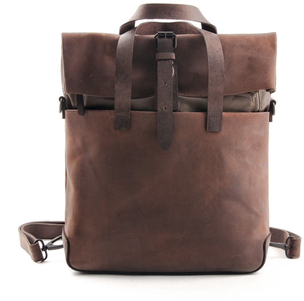 Brauner Leder-Rucksack »Twister« mit Retro-Design und verstellbaren Riemen. Ideal für Outdoor-Aktivitäten oder den täglichen Gebrauch.