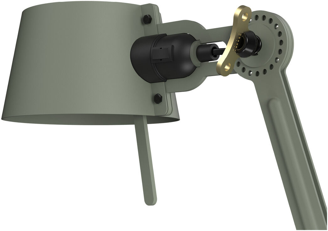 Dunkelgrüne Stehlampe »BOLD (2arm)« mit schwarzem und goldenem Element, in modernem, verstellbaren Design.