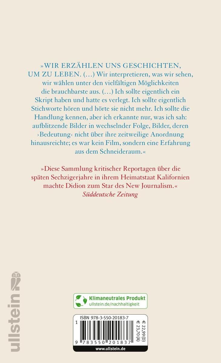 Rückansicht - Didion, J: Das weiße Album