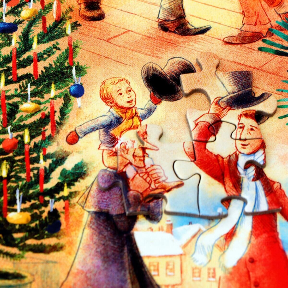 Innenansicht zu Die Welt von "Eine Weihnachtsgeschichte" - 1000 Teile Puzzle + Poster