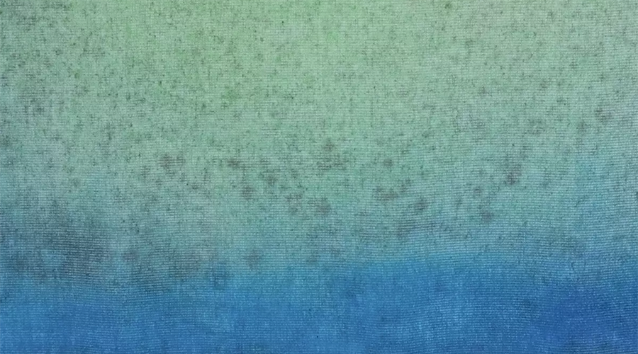 Verlauf von grün zu blau mit feiner, strukturierter Oberfläche