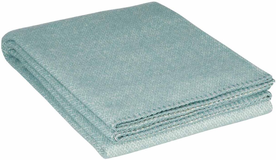 Gefaltete Decke »Peak« in hellgrünem Farbton.