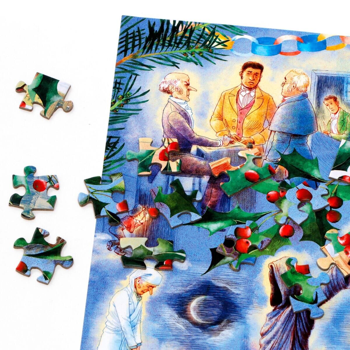 Innenansicht zu Die Welt von "Eine Weihnachtsgeschichte" - 1000 Teile Puzzle + Poster