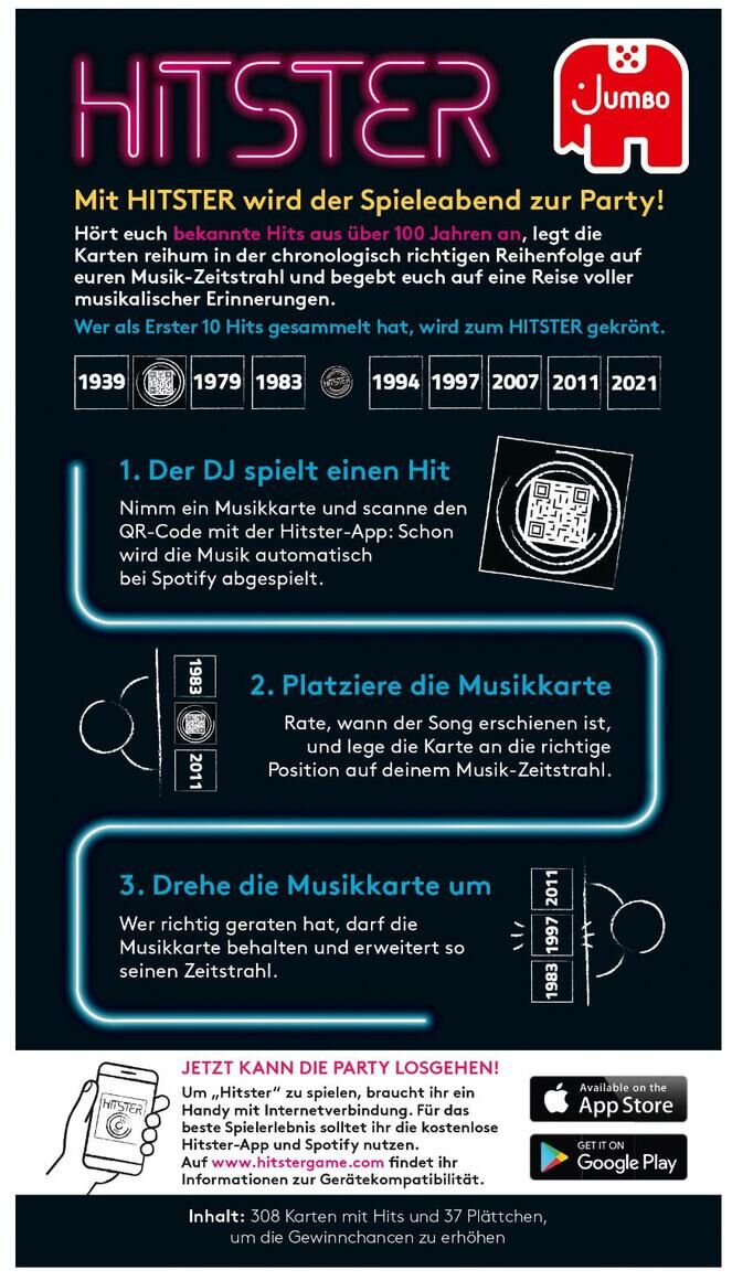Innenansicht zu Musik-Kartenspiel »Hitster«