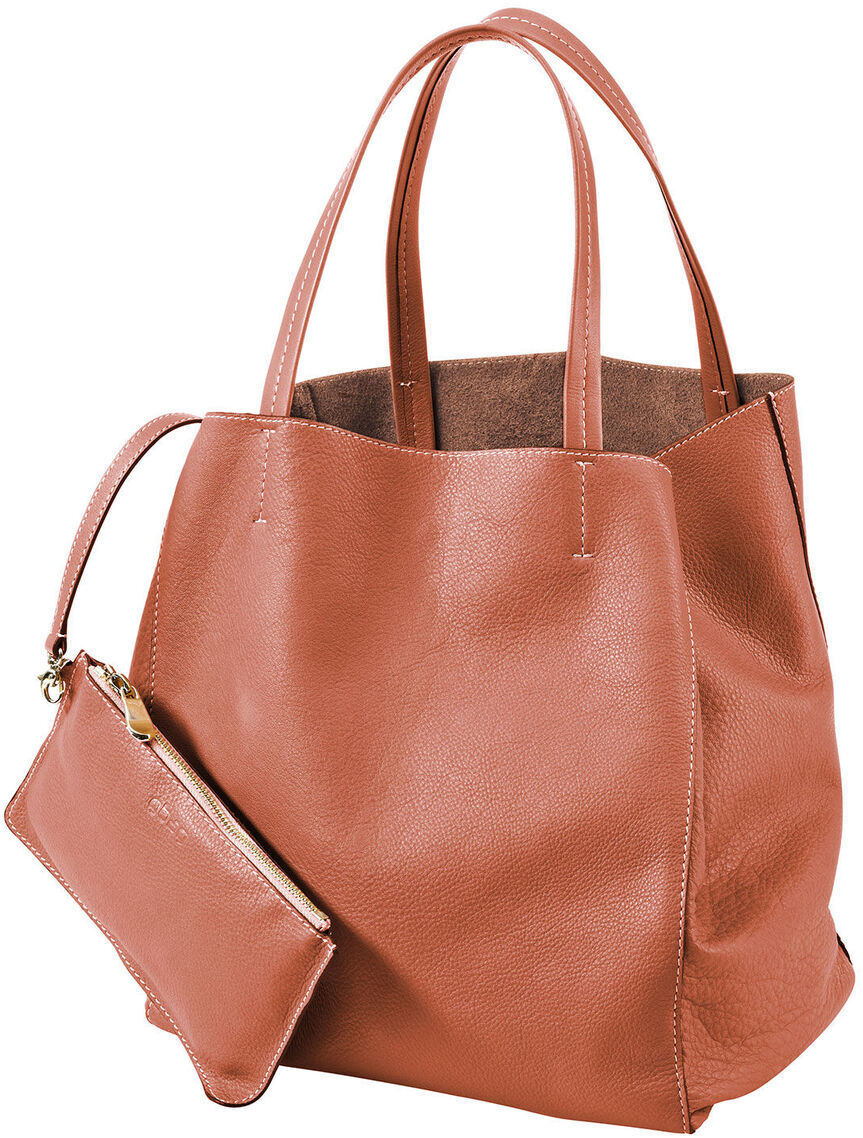 ZEIT-Tasche »Cep« in Braun, Handtasche aus Leder mit einem kleinen, passenden Täschchen.