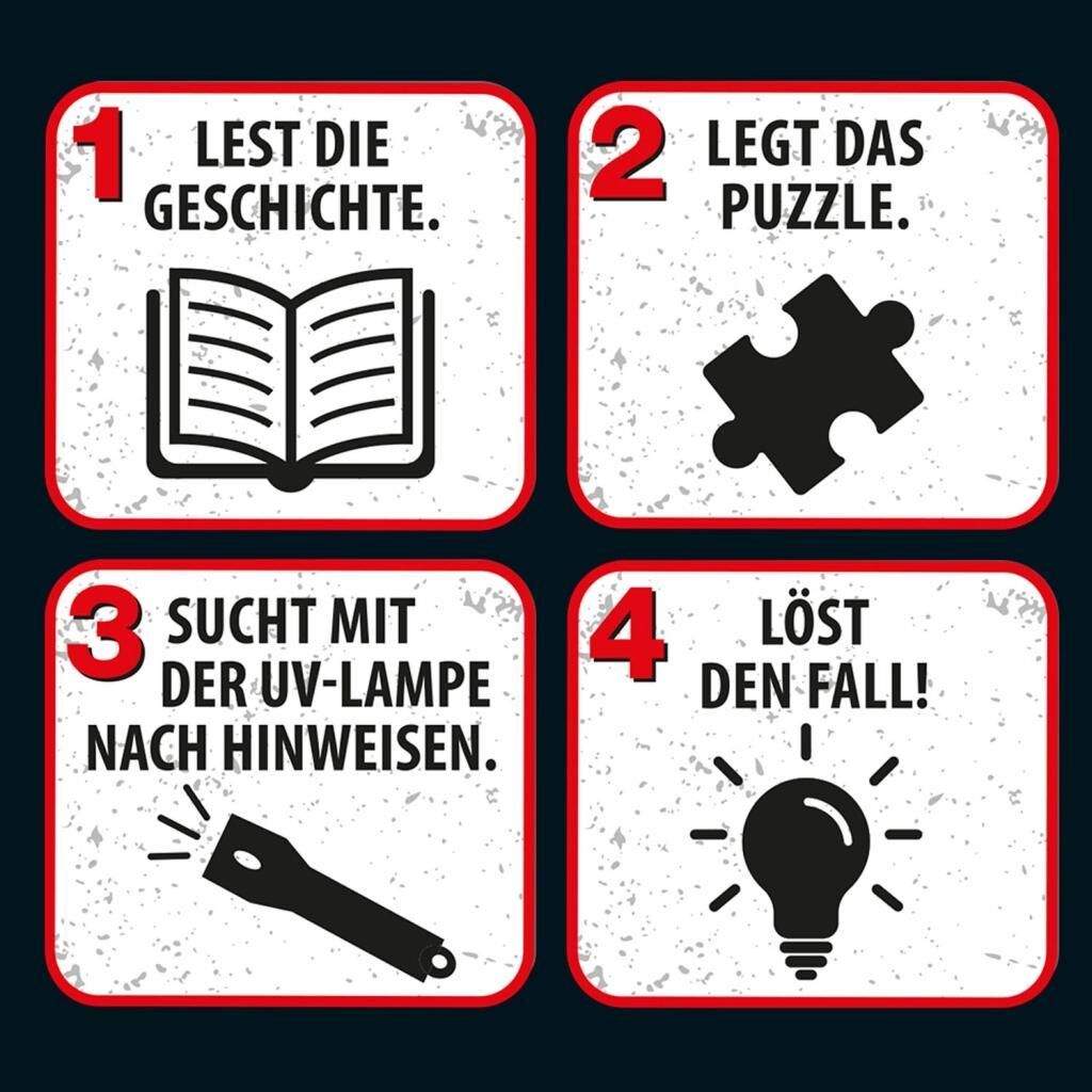 Innenansicht zu Krimipuzzle ??? 300 Teile / Die Villa der Rätsel
