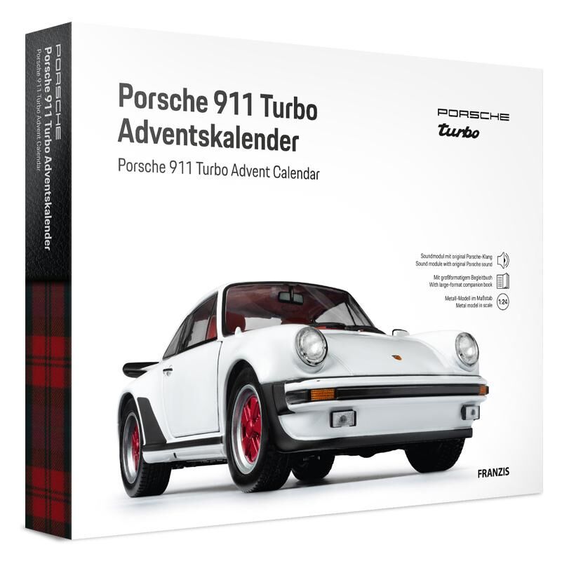 Cover FRANZIS 67221 - Porsche 911 Turbo 1:24 Grand-Prix-Weiß Adventskalender