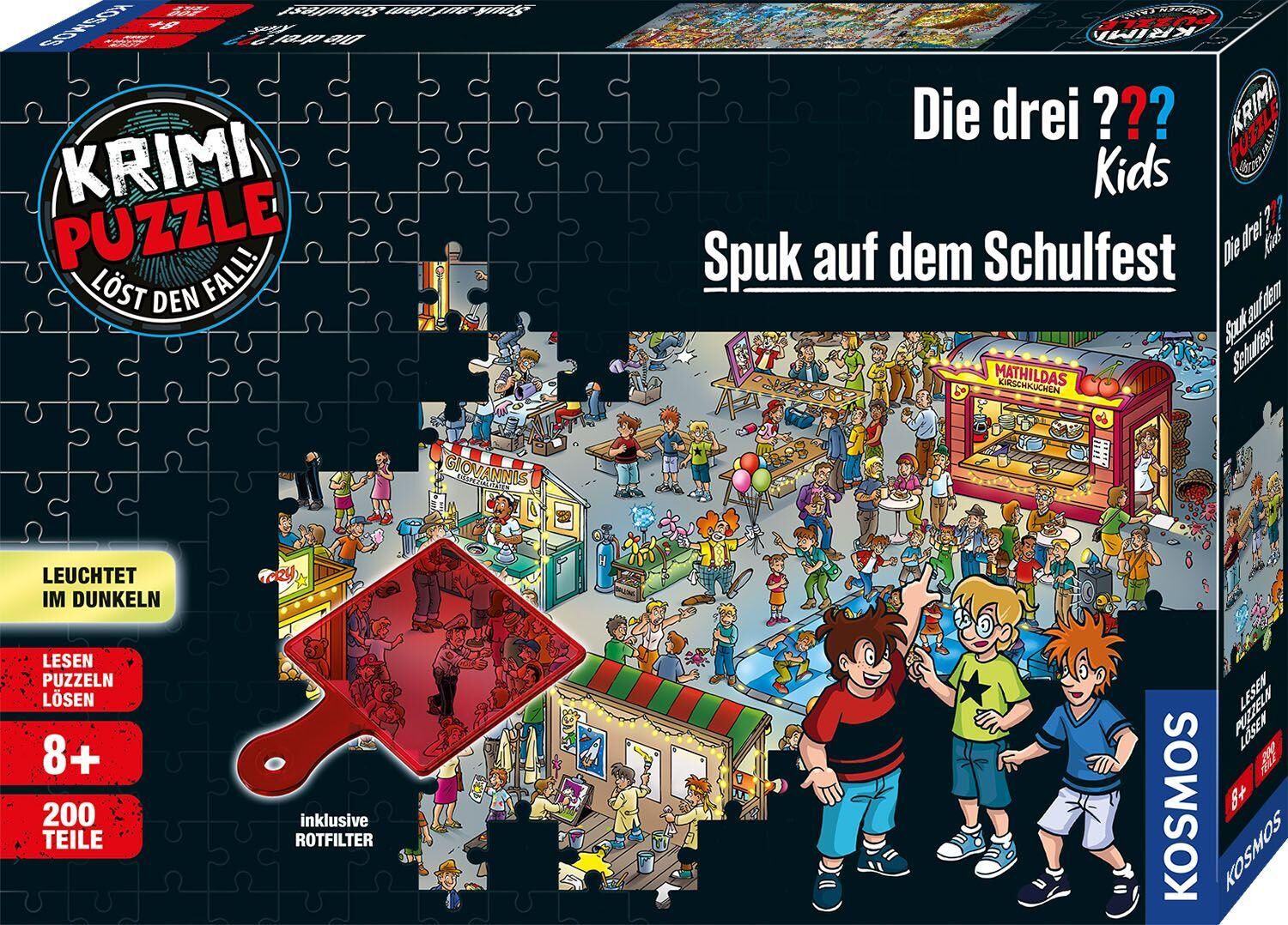 Cover Krimipuzzle ??? Kids 200 Teile / Spuk auf dem Schulfest (drei Fragezeichen)