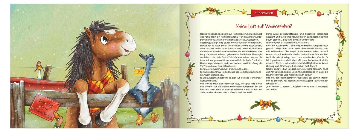Innenansicht zu Schütze, A: Flocke, das Weihnachtspony