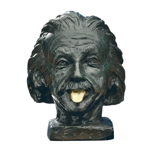 Nemecek, J.: »Einstein-Kopf mit goldener Zunge«