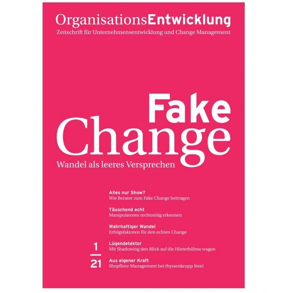 OrganisationsEntwicklung Ausgabe 01/2021: Fake Change