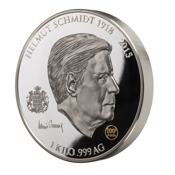 Silber-Gedenkmünze an Helmut Schmidt