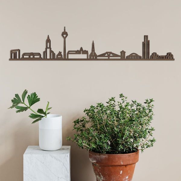 Skyline »Düsseldorf« aus Holz