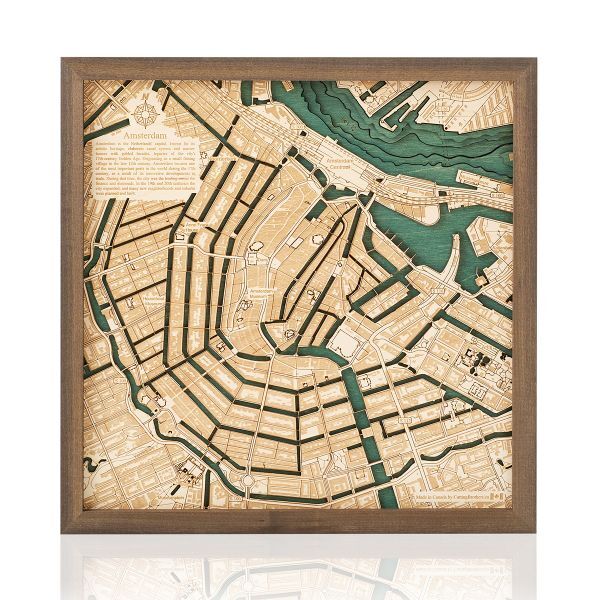 3-D Holzkarte »Amsterdam«