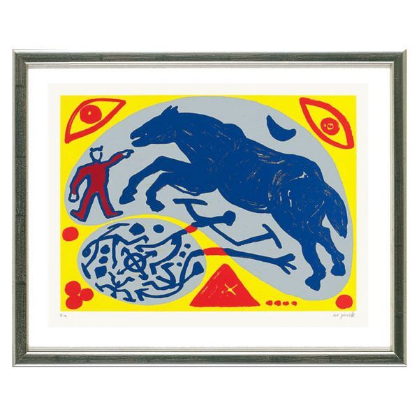 Penck, A.R.: »Das blaue Pferd und der Mongole«, 1996