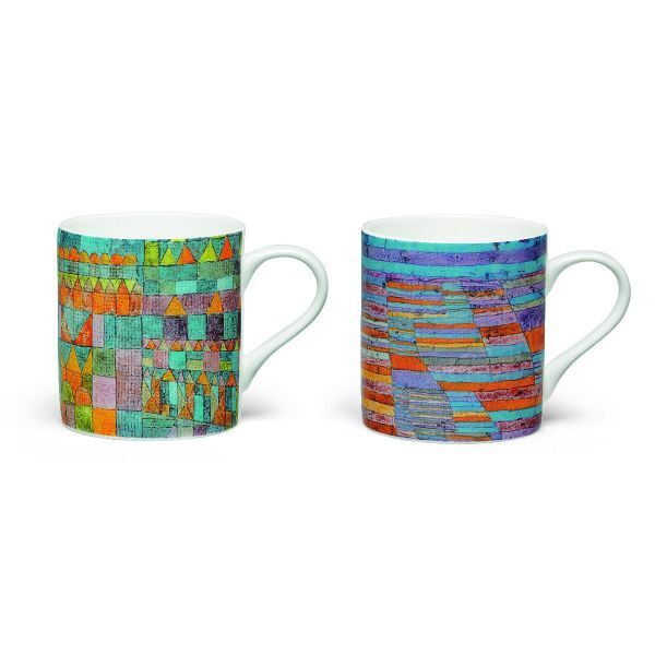 2 Kaffeebecher mit Künstlermotiven im Set nach Paul Klee