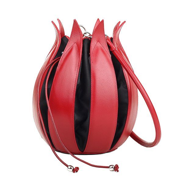 Beuteltasche »Tulipano rot« von Linde Van der Poel: