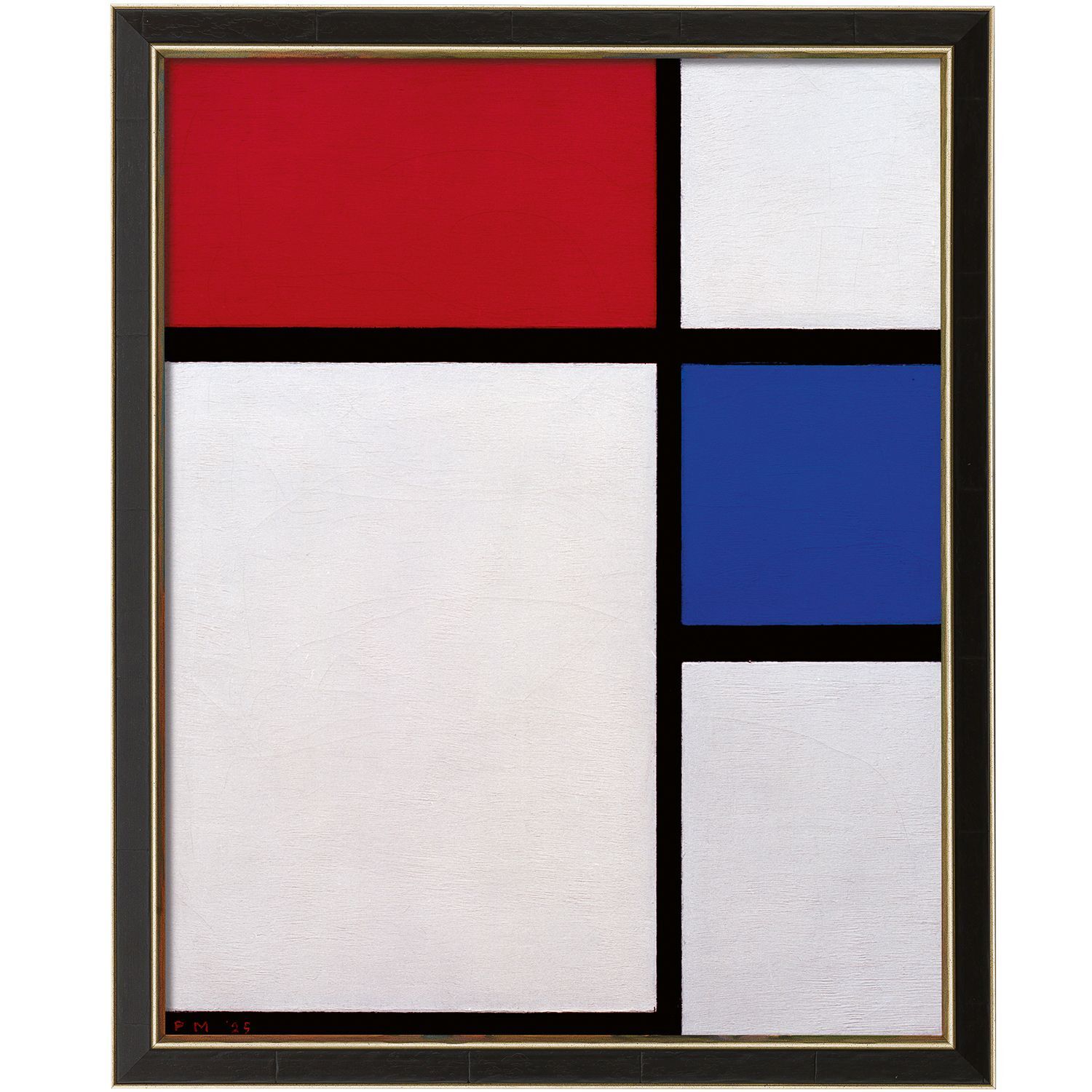 180x120cm Piet Mondrian #97656 Komposition II Rot Blau Poster Kunstdruck