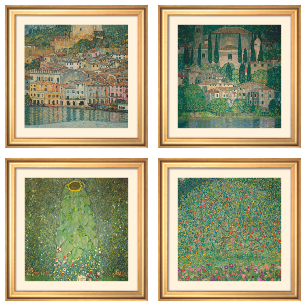Klimt, Gustav: 4 Landschaftsbilder im Set