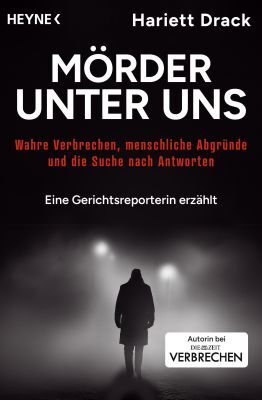 Es ist das Buch Cover mit dem Titel Mörder unter uns. Die Autorin ist Hariett Drack. Es ist ein Störer platziert auf dem darauf hingewiesen wird, dass die Autorin auch als Autorin bei ZEIT VERBRECHEN tätig ist.